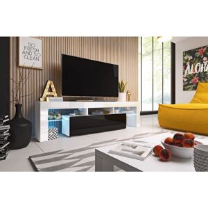 CAMA MEBLE TV stolík TORO 158 Farba: biela/čierna