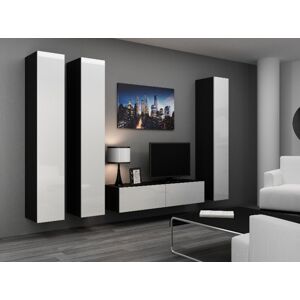 CAMA MEBLE Obývacia stena VIGO 14 Farba: čierna/biela
