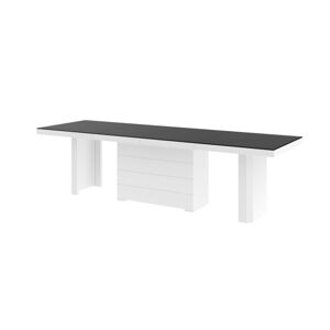 HUBERTUS Jedálenský stôl KOLOS MAT 140 cm Farba: čierna/biela