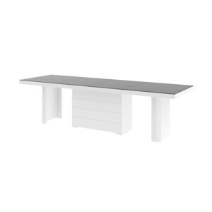 HUBERTUS Jedálenský stôl KOLOS MAT 160 cm Farba: sivá/biela