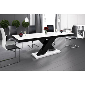 HUBERTUS Jedálenský stôl XENON Farba: biela/čierna
