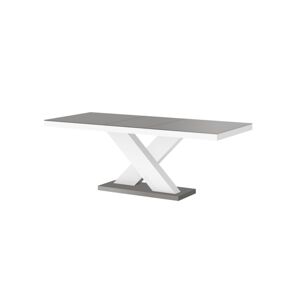 HUBERTUS Rozkladací jedálenský stôl XENON MAT Farba: sivá/biela