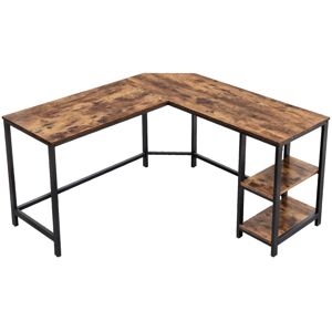 VASAGLE Počítačový stôl rohový industriálny 138x138 cm