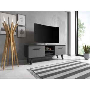 VIVALDI TV stolík Nord 140, 2K, čierny matný/craft grey matný