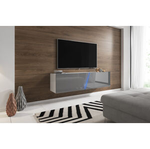 VIVALDI TV stolík Slant 160 sivý/biely