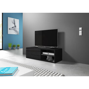 VIVALDI TV stolík BEST 100 cm čierny/čierny lesk