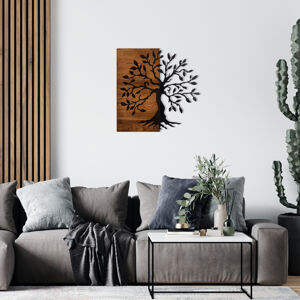 ASIR Kovová dekorácia na stenu STROM 58 cm drevo