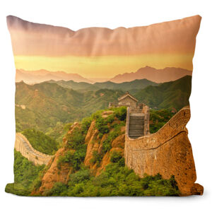 Vankúš Čínsky múr (Veľkosť: 55 x 55 cm)