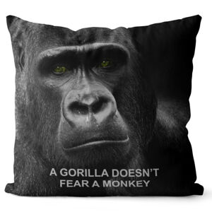 Vankúš Gorilla doesn´t fear (Veľkosť: 55 x 55 cm)