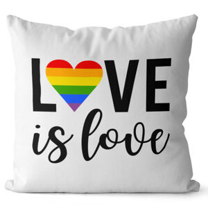 Vankúš LGBT Love is love (Velikost: 55 x 55 cm)