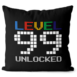 Vankúš Level unlocked (vek: 99, Velikost: 55 x 55 cm)