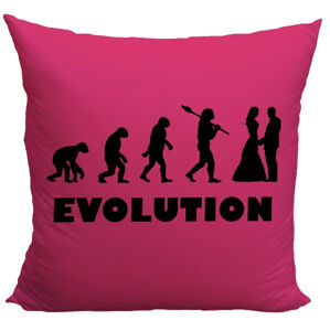 Vankúš Evolution – Svadba (Velikost polštáře: 40 x 40 cm)