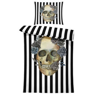 Obliečky Skull with stripes (Rozmer: 1x150/200 + 1x60/50)