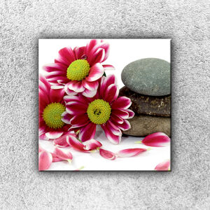 Foto na plátno Kvety s kamením 1 30x30 cm