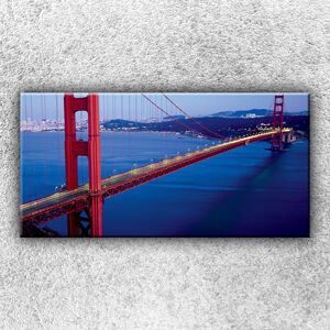 Foto na plátno Večerný Golden Gate 100x50 cm