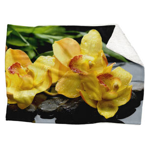 Deka Žlté kvety  (Rozmer: 200 x 140 cm, Podšitie baránkom: ÁNO)