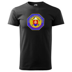 Tričko Hasičský znak (Veľkosť: M, Typ: pre mužov, Farba tričká: Čierna)