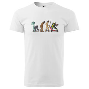 Tričko Evolúcia – hasiči (pánske) (Velikost: XS, Farba tričká: Biela)