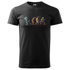 Tričko Evolúcia – hasiči (pánske) (Velikost: XS, Farba tričká: Černá)