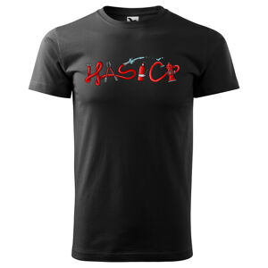 Tričko Hasiči - red (Veľkosť: XS, Typ: pre mužov, Farba tričká: Čierna)